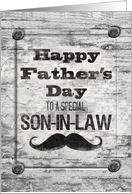 Happy Father’s Day for Son-in-Law Masculine Rustic Mustache card