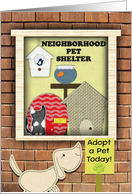 Congratulations on New Pet Adoption Pet Storefront Animals card