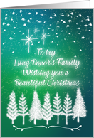 Merry Christmas to Lung Donor’s Family Trees & Snow Winter Scene card