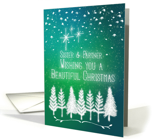 Merry Christmas to Sister and Partner Trees & Snow Winter... (1411070)