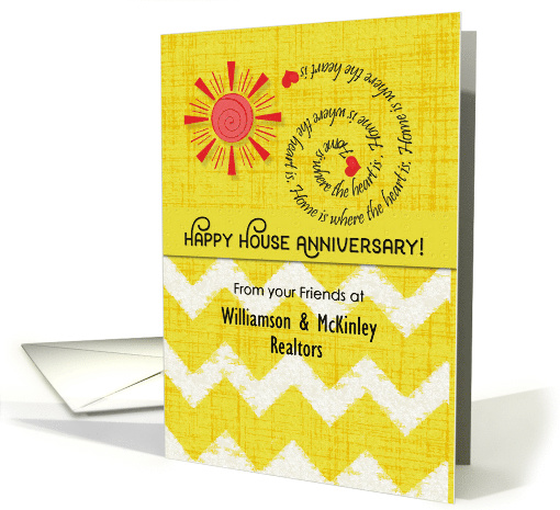 Happy House Anniversary Custom Name from Realtor Business... (1420310)