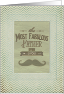 Happy Father’s Day Fabulous Father Vintage Mustache Chevron Frame card