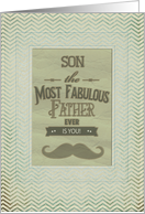 Happy Father’s Son Fabulous Father Vintage Mustache Chevron card