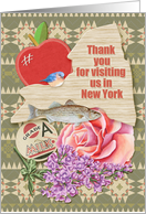 Thank You for Visiting Us In New York State Specific Scrapbook Style card