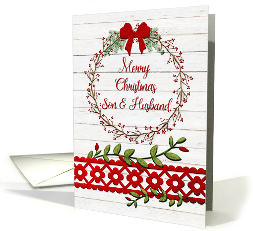 Merry Christmas to Son & Husband Rustic Pretty Berry... (1440630)