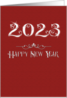 2022 Happy New Year Sparkling Burgundy Sophisticated Modern card