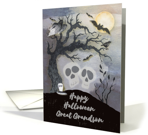 Happy Halloween to Great Grandson Creepy Woods with... (1452984)