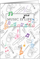 Happy Teacher Appreciation Day to Music Teacher Musical Instruments card