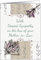 Sympathy for the loss of Mother-in-Law Pretty Flowers card