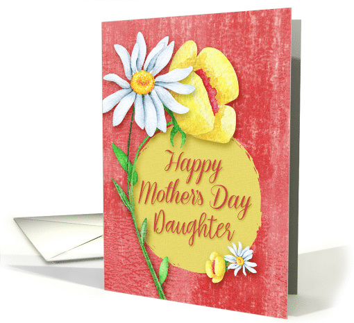 Happy Mother's Day to Daughter Pretty Watercolor Effect Flowers card