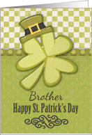 Happy St. Patrick’s Day to Brother Shamrock Wearing Hat card