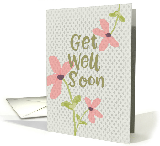 Get Well Soon Pretty Pink Flowers card (1468556)
