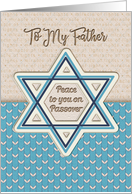 Happy Passover Peace to You for Father Star of David card