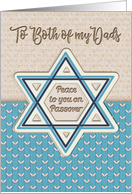 Happy Passover Peace to Both of my Dads Star of David Pretty Patterns card