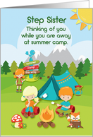 Thinking of You at Summer Camp to Step Sister Campers card