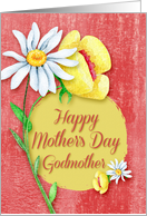 Happy Mother’s Day to Godmother Pretty Watercolor Effect Flowers card