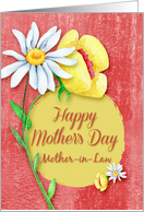 Happy Mother’s Day to Mother-in-Law Pretty Watercolor Effect Flowers card