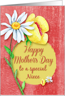 Happy Mother’s Day to Niece Pretty Watercolor Effect Flowers card