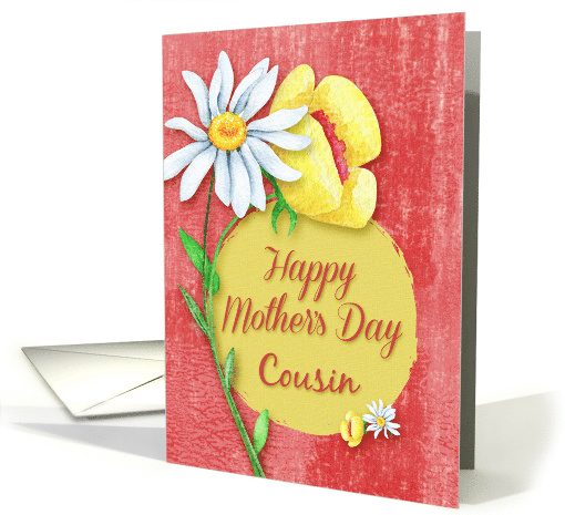 Happy Mother's Day to Cousin Pretty Watercolor Effect Flowers card