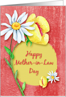 Happy Mother-in-Law Day Pretty Watercolor Effect Flowers card
