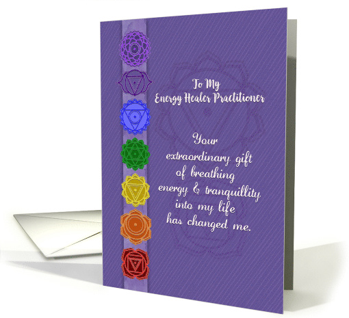 Thank You to Energy Healer Practitioner Seven Chakras card (1511586)