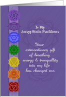 Thank You to Energy Healer Practitioner Seven Chakras card