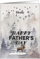 Happy Father’s Day to Uncle Moose and Trees Woodland Scene card