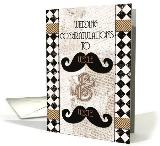 Gay Wedding Congratulations Uncle and Uncle Vintage Retro... (1531374)
