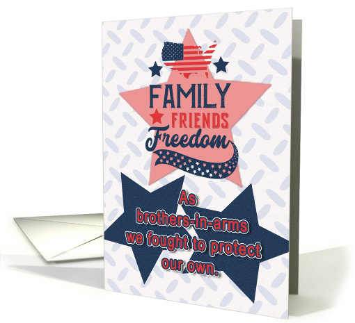 Happy Veterans Day from Veteran to Veteran Brothers-in-Arms card