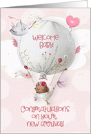 Congratulations on New Arrival Welcome African American Baby Girl card
