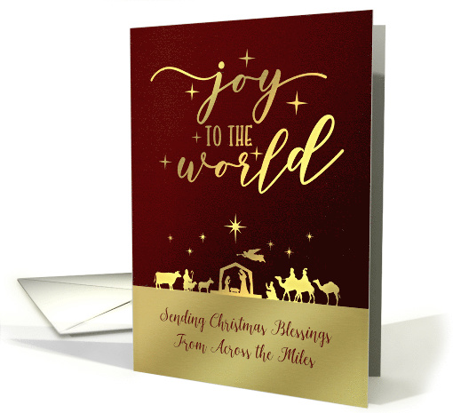 Merry Christmas Joy to the World Golden Nativity From... (1539124)