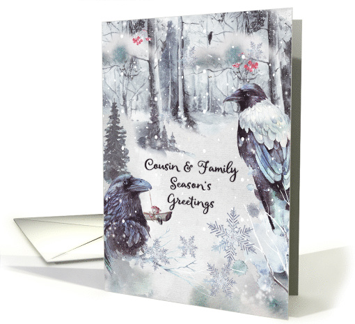 Season's Greetings to Cousin and Family Winter Woodland... (1550366)
