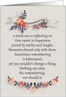 Remembering a Loved One in the New Year with Flowers card