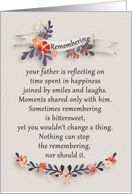 Remembering a Father in the New Year with Flowers card