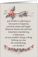 Remembering a Brother in the New Year with Flowers card