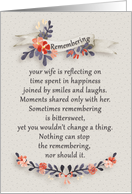 Remembering a Wife in the New Year with Flowers card