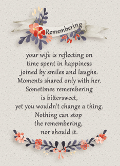 Remembering a Wife in the New Year with Flowers