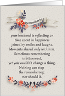 Remembering a Husband in the New Year with Flowers card