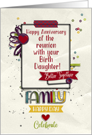 Anniversary of Reunion with Birth Daughter Pretty Scrapbook Style card