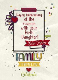 Anniversary of Reunion with Birth Daughter Pretty Scrapbook Style