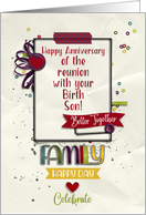 Anniversary of Reunion with Birth Son Pretty Scrapbook Style card