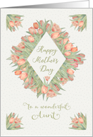 Happy Mother’s Day to a Wonderful Aunt Pretty Peach Tulips card