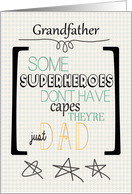 Happy Father’s Day to Grandfather Superhero Word Art card