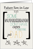 Happy Father’s Day to Future Son in Law Superhero Word Art card