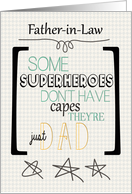 Happy Father’s Day to Father in Law Superhero Word Art card