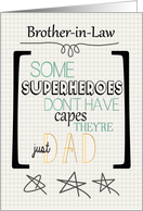 Happy Father’s Day to Brother in Law Superhero Word Art card