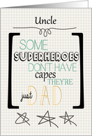 Happy Father’s Day to Uncle Superhero Word Art card