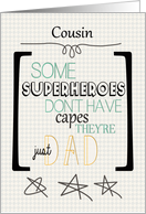 Happy Father’s Day to Cousin Superhero Word Art card