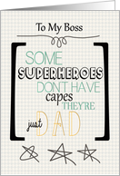 Happy Father’s Day to Boss Superhero Word Art card