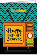 Happy Father’s Day to Granddad Retro TV Word Art card